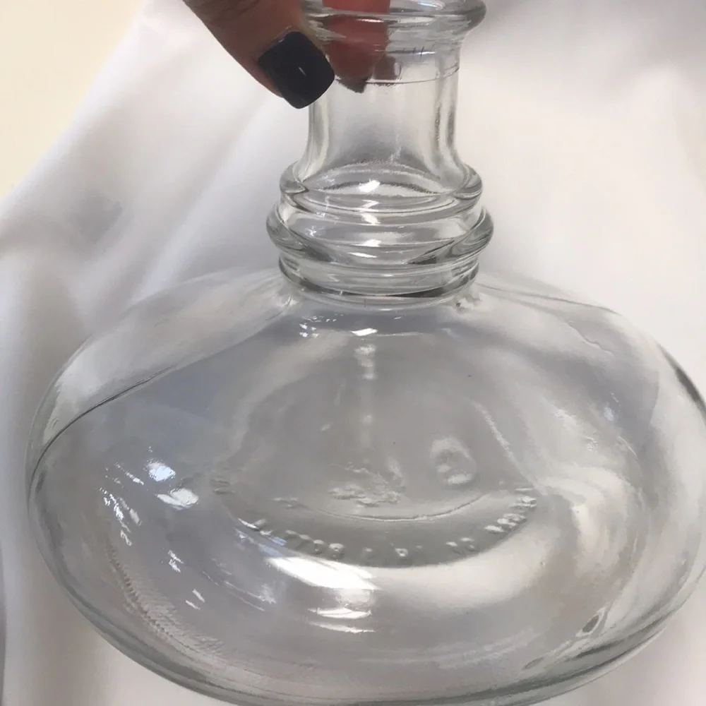 Vintage 1937 Clear Glass‎ Captain's Liquor Decanter